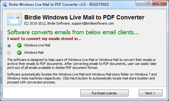 WLM to PDF Converter software